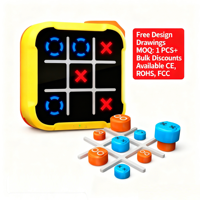 Hynuwa Jeu de Tic Tac Toe Électronique 4-en-1, Jeu de Puzzle Numérique Portable pour Toute la Famille, Âges 4-14, en Plastique, pour Enfants et Adultes, Cadeau Idéal