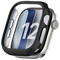 Carcasa Semicerrada de PC para Apple Watch S12 43mm 47mm, Cubierta Protectora Ligera de PC Rígido para Reloj Inteligente
