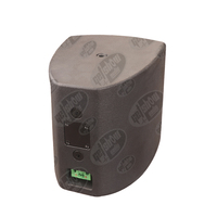Getshow Altavoz Coaxial Pasivo de 2 Vías y 5 Pulgadas, Caja Acústica Pequeña Tipo Columna, Fuente de Sonido Puntual, 20Hz-20kHz, Mono, 100W, Portátil, Montaje en Pared/Techo
