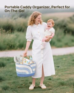 Grand panier de rangement en corde de coton Rectangle <span class=keywords><strong>pour</strong></span> nouveau-né Essentials Baby Shower List - Product Image 2