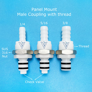 Zdvseal 11mm lỗ trong dòng khớp nối cơ thể 1/4 nam Nhanh chóng kết nối 7.5mm ống barb kết nối nữ nhanh chóng cắm kết nối - Product Image 4