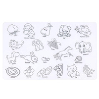 Yongli amusant éducatif coloriage napperon Silicone lavable couleur dessin tapis avec marqueurs stylo inclus