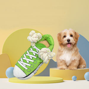 Four cepet moda ayakkabı şekli yumuşak kumaş ile peluş oyuncak köpek dört renk Pet Molar interaktif oyuncak halat ile özel Pet peluş oyuncak - Product Image 1