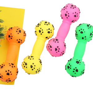 Juguete Masticable Clásico para Perros, Serie Dumbbell, Directo de Fábrica, Resistente al Agua, Divertido, Interactivo, con Sonido, Alivia la Ansiedad, Múltiples Colores - Product Image 1