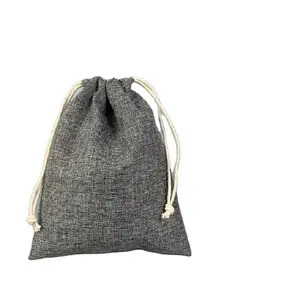 Mini Jute Trekkoord Gift Bag Shopping Gebruikt Jute Zakken Afdrukken Voor Koffie Boek Tote Jute Strand Bean Bag Custom