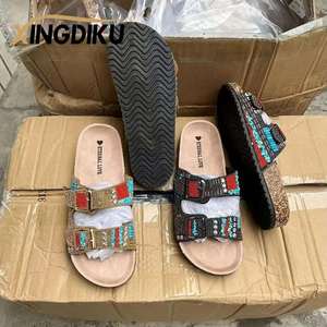 2026 New Summer Vintage Cork <b>Sandals</b> for Women Plus Size Fashion Beach Shoes Outdoor Travel Comfortable Sexy Slip-On Ladies - Product Image 1