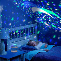 Proiettore Galassia Rotante a LED con Luce Calda e Morbida, Proiezione Luna per Cameretta Bambini, Decorazione Casa e Tavolo