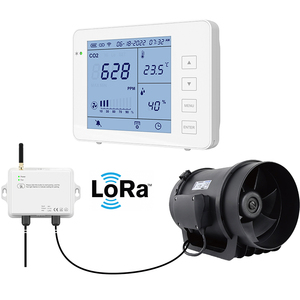 Controlador de CO2 de Doble Canal con Comunicación LoRa, Control de Ventilación Interior para Hogar, Escuela, Hotel, Gimnasio, Monitor de CO2 - Product Image 1