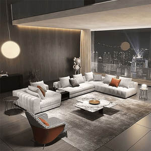 طقم أريكة مقطعية فاخرة من MOYI بتصميم إيطالي حديث على شكل <span class=keywords><strong>L</strong></span>، أثاث غرفة معيشة، كنبات غرف جلوس - Product Image 6