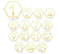 Золотые Зеркальные отдельно стоящие настольные держатели для свадебных знаков настольные подставки для чисел подставка для карт