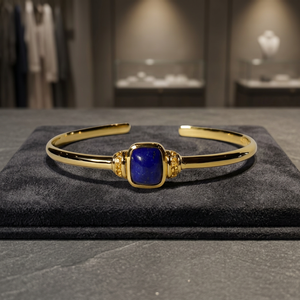 Classic <b>Gemstone</b> <b>Bracelet</b> 925 Sterling Silver 14K Gold Plated Women's Blue OEM Wholesale Thailand Bella Jewelry - Product Image 3