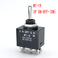 Interrupteur à bascule NKK DPST DPDT WT-11 WT-12 WT-13 WT-18 WT-15 WT-19, interrupteur momentané SPDT, interrupteur à réinitialisation