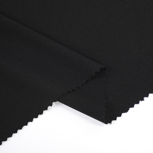 Chất lượng cao 100% <span class=keywords><strong>Polyester</strong></span> dệt kim màu đen vải Crepe - Product Image 4