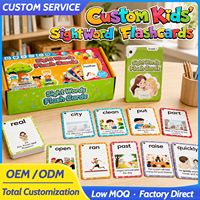 Cartes flash OEM ODM personnalisées à 520 faces, double face, pour l'apprentissage des mots fréquents en maternelle et préscolaire