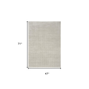 HMS 4 'X 6' Beige grigio astratto tappeto con telaio a navetta motore automatico per ingranaggi per industrie tessili nastro nastro - Product Image 3
