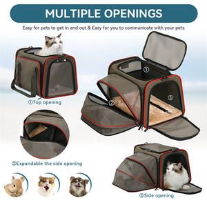 Transportín de perros para gatos, transportadores de mascotas aprobados por aerolíneas, de lado suave, de viaje para mascotas, para cachorros medianos, Transportín para perros pequeños, de viaje - Product Image 4