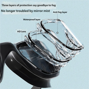 Lunettes <span class=keywords><strong>de</strong></span> natation <span class=keywords><strong>de</strong></span> style nouveau en silicone PC anti-buée imperméables haute définition pour hommes et femmes spécialisés - Product Image 6