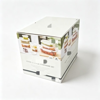 Boîte d'emballage en carton ondulé blanc imprimé, personnalisée, réutilisable, écologique, robuste, ensemble de contenants de stockage alimentaire, boîte cadeau pliable