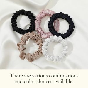 Custom Wholesale Factory Price Solid Color Hair Scrunchies Set <strong>Girl</strong> Silk Scrunchie Elastic Hair <strong>Accessories</strong> - Product Image 4