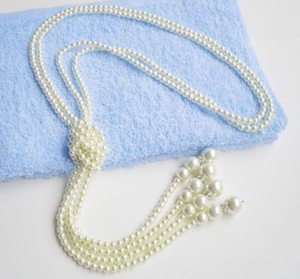 Collana lunga a catena maglione di perle a più strati alla moda all'ingrosso per fidanzamento o regalo di anniversario - Product Image 4