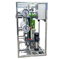 Petite ligne de production d'eau, usine de filtration par osmose inverse 2T/H, acier inoxydable 304, économie d'énergie, pour hôtel, restaurant, traitement d'eau à petite échelle