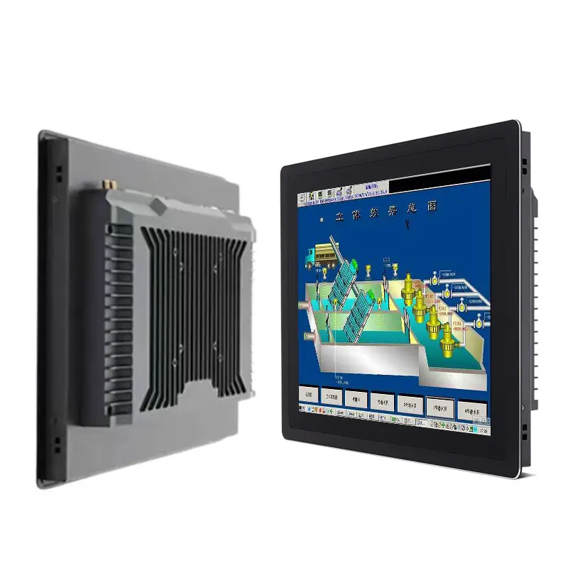21.5 High Quality IP65 Industrial PCAP Touch Screen J1900 Fanless All-in-one Panel PC Dual LAN 9V-36V RS232/485 Linux
