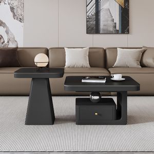 Modern Minimalist Coffee <b>Table</b> Set Rectangular Square Combination With Storage Living Room Furniture - Product Image 4