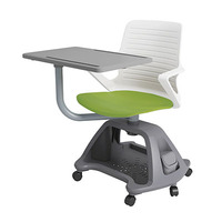 Chaise d'école et de réunion économique pour étudiants avec tablette d'écriture et chaises de type nœud pour étudiants universitaires
