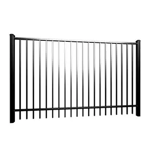 Pemasok WP-ALF010 pagar logam pagar datar gaya atas pagar aluminium