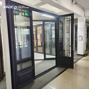 ประตูบานเปิดแบบอลูมิเนียมกระจกสามชั้นกันเสียงสไตล์จีนใหม่ พร้อมตะแกรง สำหรับใช้ในวิลล่าและเชิงพาณิชย์ - Product Image 4