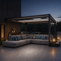 Pergola bioclimatique motorisée en aluminium Sweet Home, gazebo à lames orientables, imperméable, pour jardin, terrasse, kit complet sur mesure