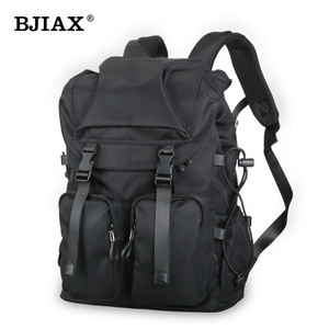 Bjiax Men's <b>Backpack</b> <b>Waterproof</b> 20-35L Leisure Travel Laptop Bag Solid Color Detachable Straps Spring 2024 - Product Image 1