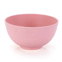 Ensemble de 4 bols en paille de blé écologiques, biodégradables, couleur blé, pour soupe, riz, réutilisables, ensemble de bols ronds en paille de blé