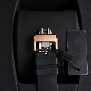 Reloj de Pulsera Mecánico de Lujo con Tourbillon, Forma de Barril Negro 1701, Incrustaciones de Diamantes, Chapado en Oro Rosa, Acero Inoxidable para Hombre - Product Image 5