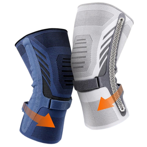 Genouillère fine, flexible et respirante en nylon et élasthanne pour hommes et femmes, idéale pour le basketball, la course à pied, avec sangle rotulienne pressurisée - Product Image 2