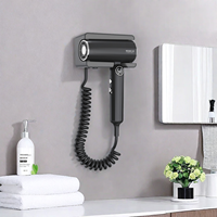 Pengering Rambut Dinding Elektrik Weshcan Kecepatan Tinggi Motor BLDC 110000RPM Kecepatan Angin 29m/s 500M Ion Negatif Ionik 1600W Hotel