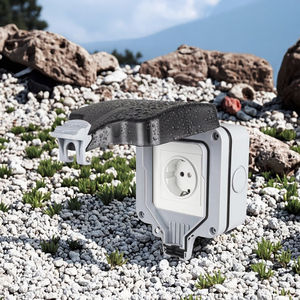 Enchufe Doble Estándar Europeo IP66 13A, 2 Tomas de Corriente Impermeables para Exteriores, Paquete de 2 Enchufes y Tomas de Corriente - Product Image 3