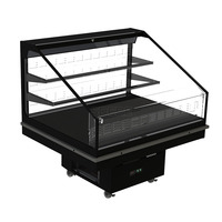 Vitrine réfrigérée ouverte à refroidissement par air pour fruits, yaourts coupés, sandwichs et charcuterie