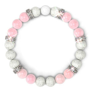 Pulsera con cuentas de cristal de estilo europeo y americano para <span class=keywords><strong>mujer</strong></span>, brazalete con cuentas de cristal con difusor de piedra Natural negra - Product Image 4