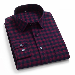Camicia di flanella larga di <span class=keywords><strong>grandi</strong></span> dimensioni da <span class=keywords><strong>uomo</strong></span> in cotone a maniche lunghe con maniche lunghe - Product Image 6