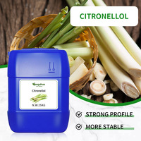 Huile de citronellol biologique, huile essentielle de qualité supérieure pour les soins de la peau et les applications d'aromathérapie