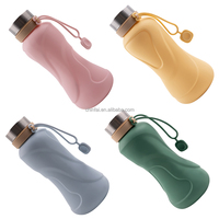 CHINFAI brevet extérieur Silicone verres Portable pliable bouteille d'eau 650ml Sport voyage cyclisme randonnée Camping vélo flacon