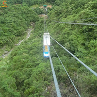 Parc d'attractions d'aventure en plein air : Défi de glisse spatiale, montgolfière et tyrolienne de montagne