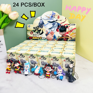 Porte-clés en forme de poupée Nezha pour enfants - Charmes mignons pour sac à dos et porte-clés, récompenses idéales pour la classe et cadeaux de fête - Product Image 2