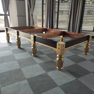 Table de billard anglaise avec cadre en chêne, pieds en métal, durable, taille standard, pour utilisation en salle de billard - Product Image 1