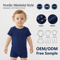 Unisex Bodysuit 100% Baumwolle Kurzarm Druckknopfverschluss Weich Atmungsaktiv Sommer Großhandel