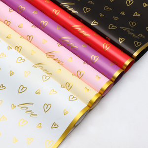 Korean Style Waterproof OPP Flower Wrapping Paper for Valentine's Day, Wholesale Bouquet Packaging Supplies - Product Image 3