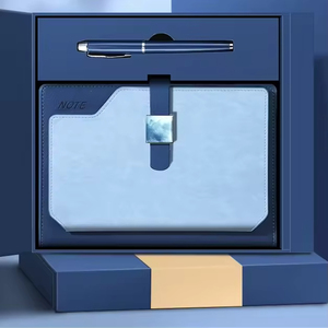 Nouveaux produits 2026 – Coffret cadeau d'affaires de luxe en cuir PU avec carnet et stylo, personnalisable avec logo, boîte cadeau et fabrication artisanale - Product Image 1