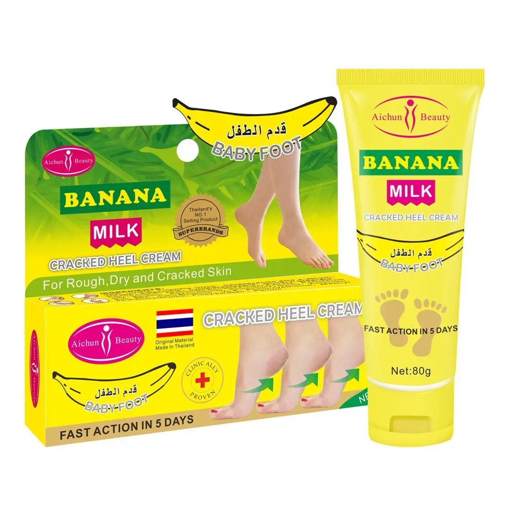 Banaan Melk Hydraterende Repareren Gebarsten Hiel Crème Voor Voetverzorging