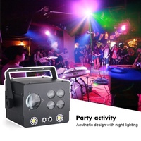 Éclairage d'effets DJ pour scène de mariage Honghemini Gobo+derby+laser+stroboscope DMX combiné, lumières LED de fête 80 RGBW, faisceau laser LED